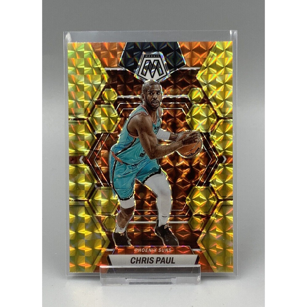 2022-23 Panini Mosaic Chris Paul Reactive Yellow Prizm Phoenix Suns #77